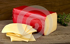 Block of edam cheese