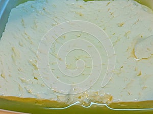 Block of feta cheese in brine
