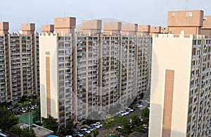 Block of flats in South Korea photo