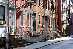 Block of Historic Buildings on Gay Street in New York City