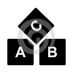 Block vector glyph flat icon