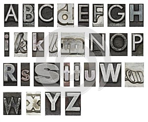 Block letters isolated on white