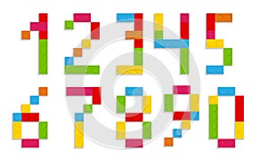 Block Numbers Sign Vector Illustration