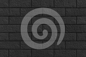 Block pattern of black stone cladding wall tile texture and seamless background