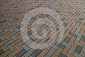 Block Paved Floor Surface in an Outdoor Seating Area