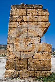 Block of ruins from Pamukkale , Turkey