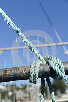 Block and tackle for rigging and anchor