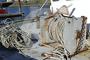 Block and tackle for rigging and anchor