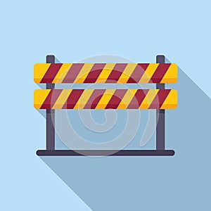 Block train icon flat vector. Safety gate