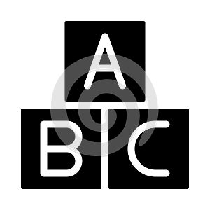 Block vector glyph flat icon