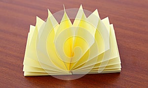 Block of yellow Post it Notes