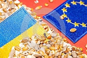 Blockade of grain from Ukraine, Import of Ukrainian grain by the European Union, Concept, Farmers problems, Agricultural product