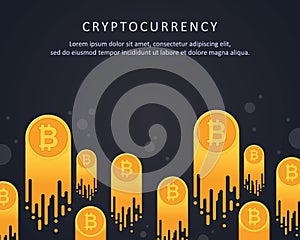 Blockchain background style collection stock