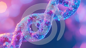 Blockchain chain links representing secure data connection technology