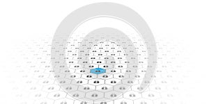 Blockchain circuit networking concept. Distributed ledger techno