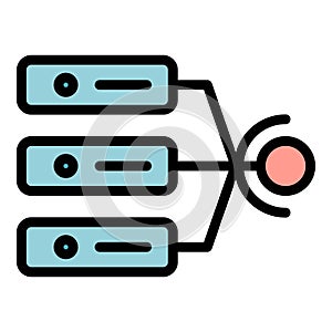 Blockchain commerce icon vector flat