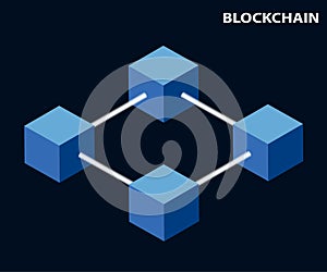 Blockchain concept. Global cryptography in the business financial world.