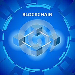 Blockchain concept. Global cryptography in the business financial world.