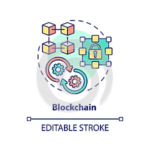 Blockchain concept icon