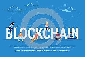 Blockchain concept illustration