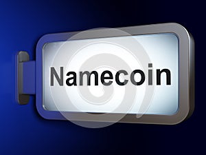 Blockchain concept: Namecoin on billboard background