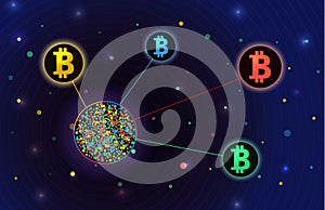 Blockchain concept template.