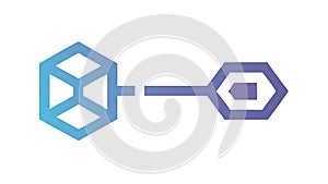 Blockchain Connection and Digital Link, Network Technology, Vector, vector design Generative AI