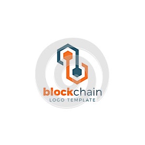 Blockchain and Cryptocurrency Logo Concept