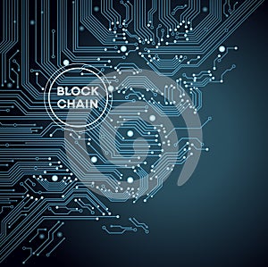 Blockchain cryptocurrency template.