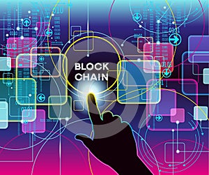 Blockchain cryptocurrency template.