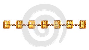 Blockchain Cubes Chain Link Concept, vector design Generative AI