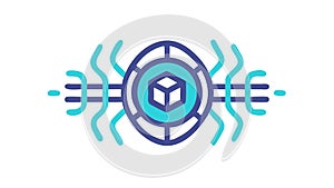 Blockchain Digital Infrastructure, Data Security Network, vector design Generative AI