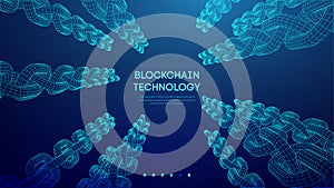 Blockchain digital technology. Big data vector background. Cryptocurrency technology vector background.