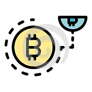 Blockchain icon vector flat
