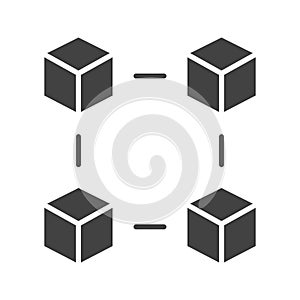 Blockchain icon vector image.