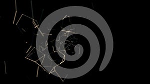 blockchain lines connecting, technology, security, digital geometrical background with moving lines and dots. looping cg