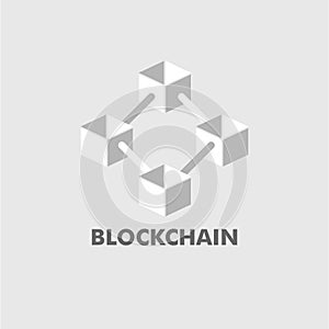 Blockchain Logo Vector Template Design