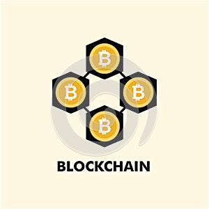 Blockchain Logo Vector Template Design