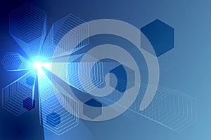 Blockchain network concept , Distributed ledger, computer connection technology, matrix coded background.