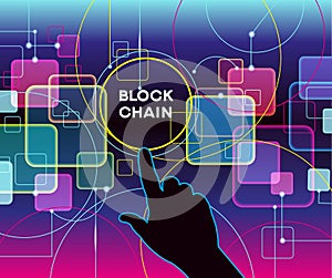 Blockchain cryptocurrency template.