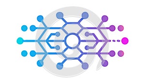Blockchain Network Connectivity Abstract Vector, vector design Generative AI