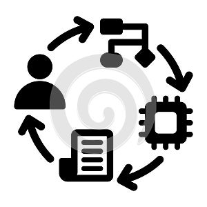 Blockchain network, consensus algorithm, cryptocurrency, proof of time  fully editable vector icons