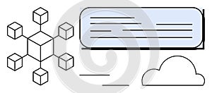 Blockchain Network with Data Exchange and Cloud Storage Representation