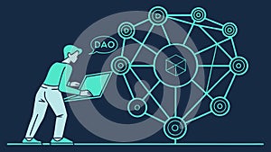 Blockchain network digital technology and cryptocurrency concept vector design Generative AI