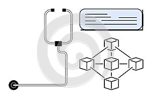 Blockchain Network with Flowchart and Data Sharing Representation