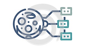 Blockchain Network Icon, Distributed Ledger Technology Vector, vector design Generative AI