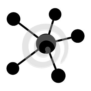Blockchain Network Icon. Vector Simple Minimal 96x96 Pictogram