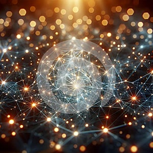 A blockchain network visualization, Ai generated image