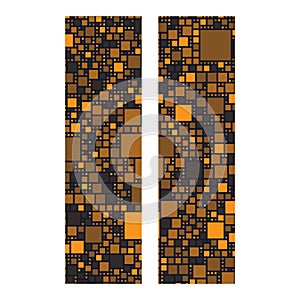 Web3 portrait banner ad. Blockchain techology vertical background photo