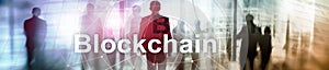 Blockchain revolution, innovation technology in modern business. Website header banner